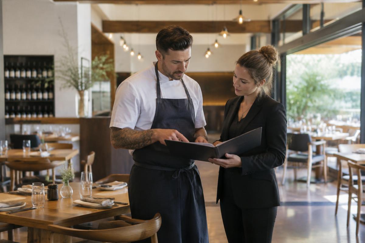 Asesoría con el equipo de un restaurante